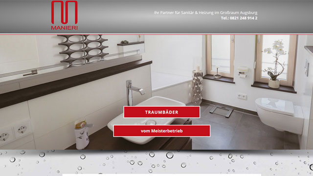 Referenzprojekt: Manieri Sanitär — Website von Konrad Griesser